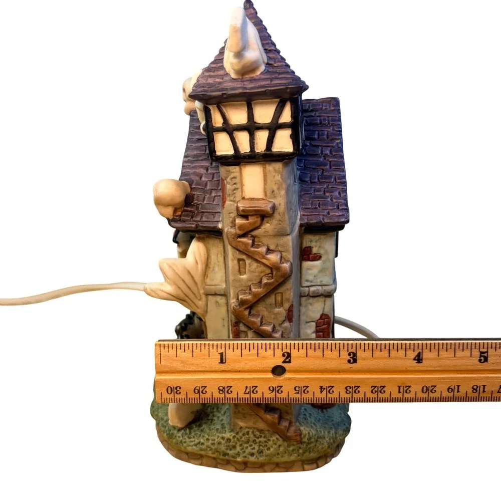 Vintage Haunted House 1990s Ceramic Ghost Pumpkin Halloween Light Up Village